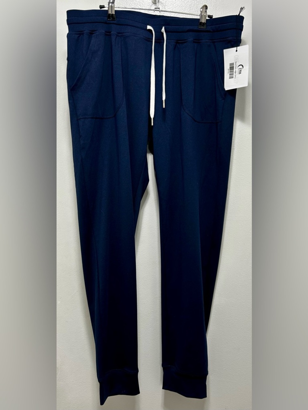 ZYIA Navy Jogger Pants with White‎ Drawstring